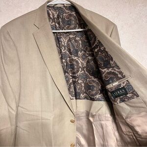 Ralph Lauren Beige Blazer with Patterned Lining